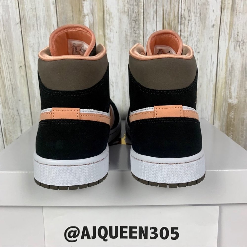 Air Jordan 1 Mid Peach Mocha M9.5/W11 - Picture 6 of 8